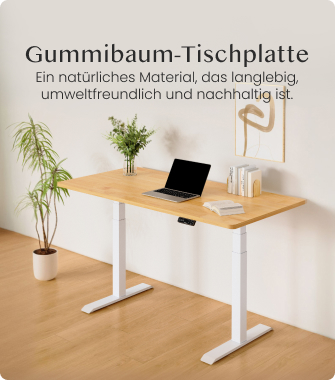 Gummibaumholz Tischplatte, 2,5cm dick