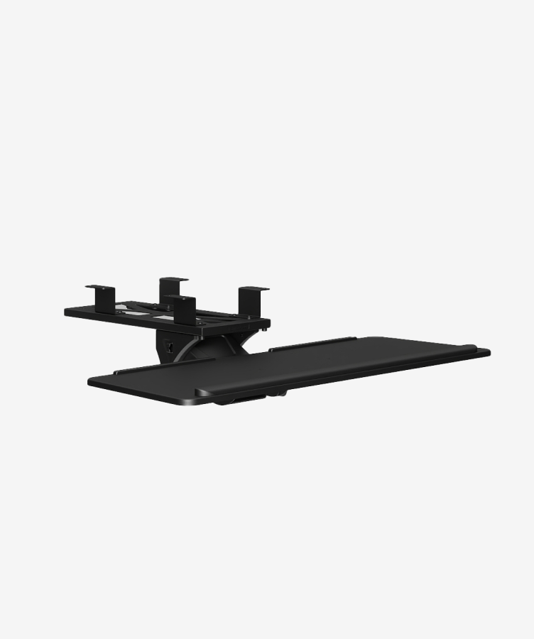 Plateau Pour Clavier Et Souris Sur Chaise De Bureau - Inclinable, Rotation 360°, Ergonomique - Noir